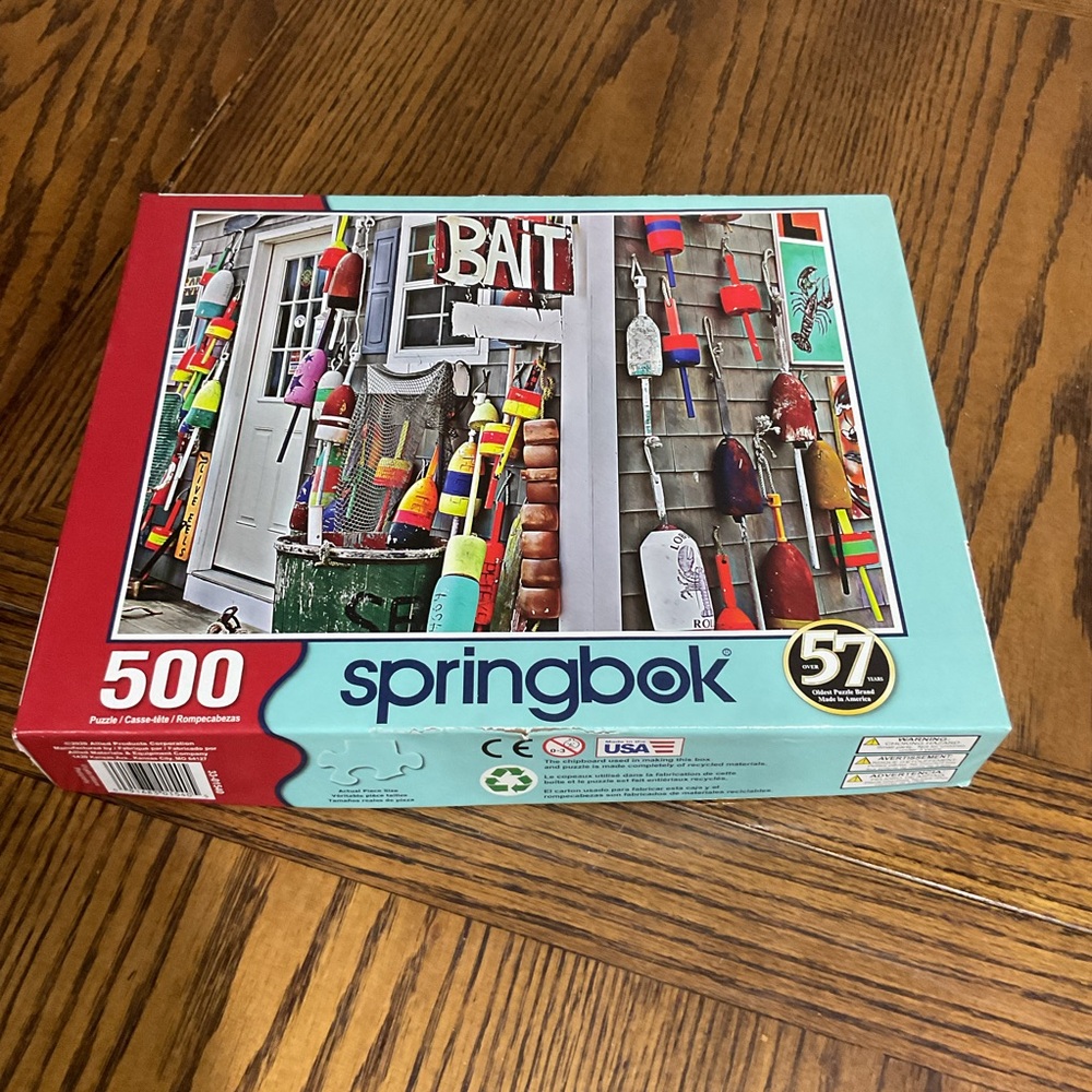 Springbok 500-Piece Puzzle with Colorful Fishing Bobbers
